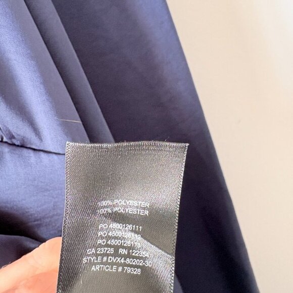 Aritzia Wilfred Maxine Midi Dress Satin Navy Blue Size Small - Picture 7 of 9